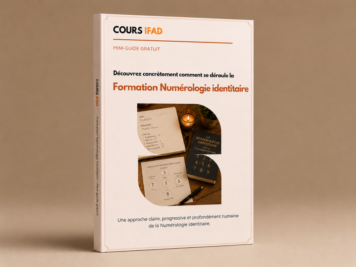 Guide gratuit de présentation de la formation Numérologie identitaire Cours IFAD